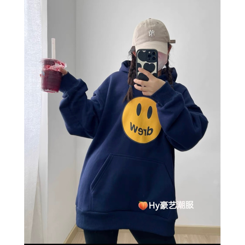 Áo nỉ Hoodie unisex Đờ Rew full tag mác, nỉ bông cotton mịn