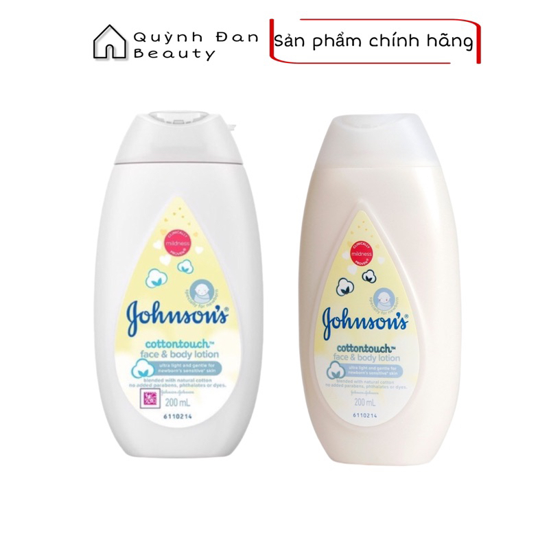 Sữa dưỡng ẩm mềm mịn Johnson s Baby Cotton Touch 200ml