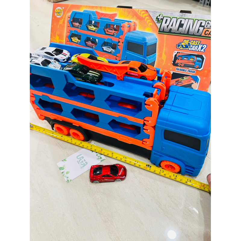 Xe Tải 3 Tầng Kéo Dài 1m6 Kèm 6 Xe Cho Bé, Xe Đua Ô Tô Cho Bé Trai LAHAKID'S