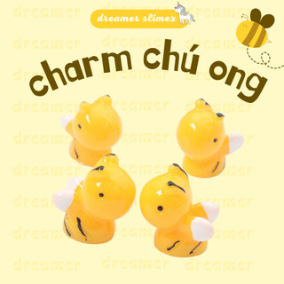 Charm chú ong chăm chỉ - tượng mô hình con ong trang trí tiểu cảnh, ong vàng mini