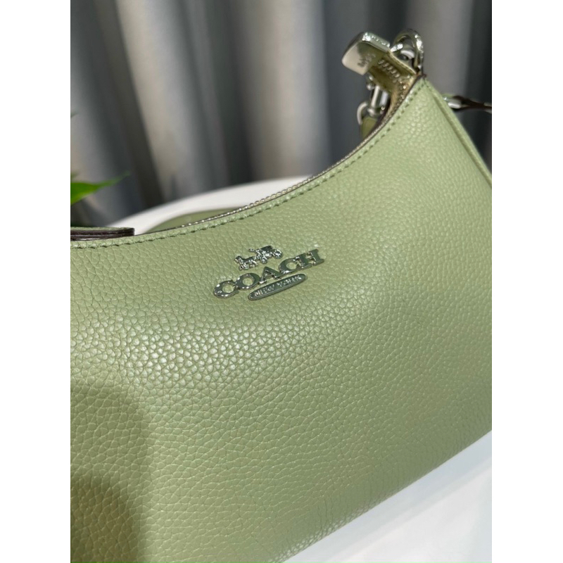 Túi Coach Teri Shoulder bag màu xanh bơ