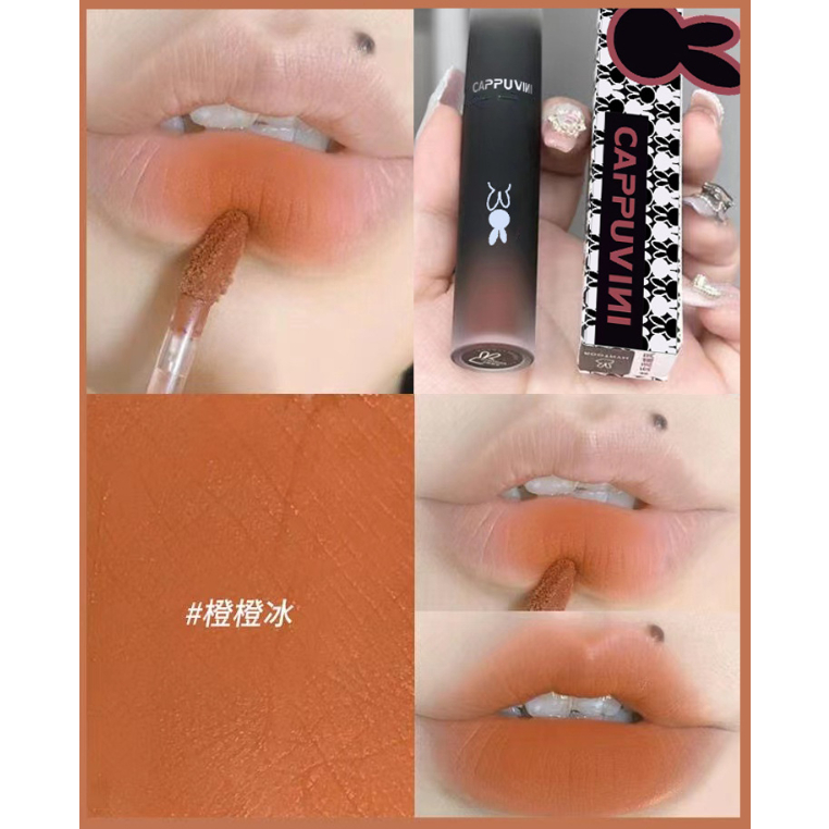 CAPPUVINI Son Kem Thỏ Đen Trắng - Dòng cao cấp son môi