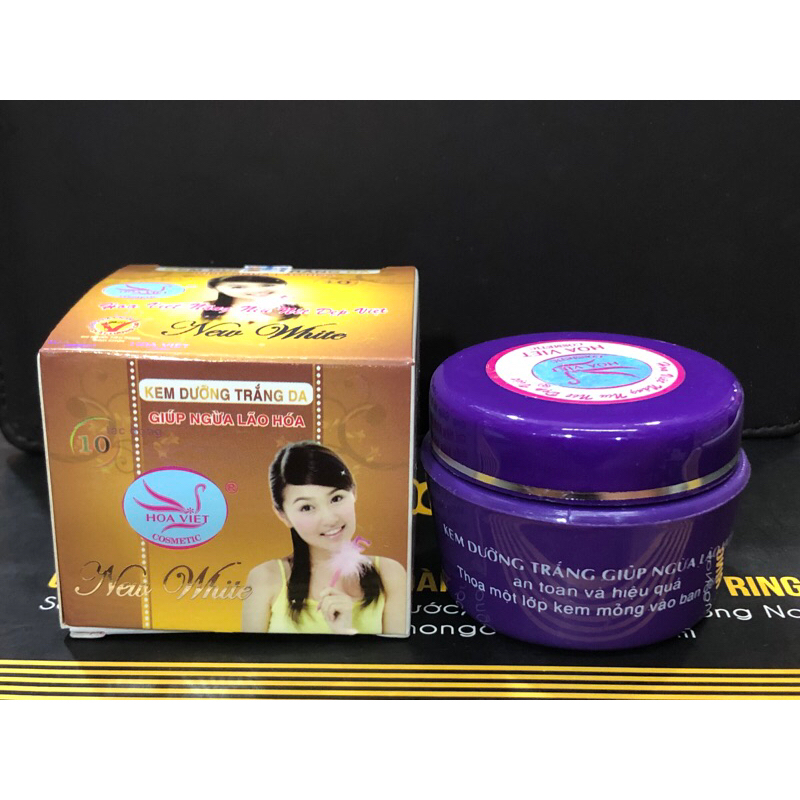 Kem New White Hoa Việt 10 tác động dưỡng trắng da ngừa lão hoá 12g