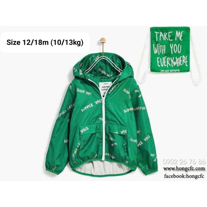 Áo khoác gió zara xuất xịn bé trai, bé gái