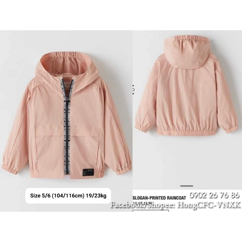 Áo khoác gió zara xuất xịn bé trai, bé gái