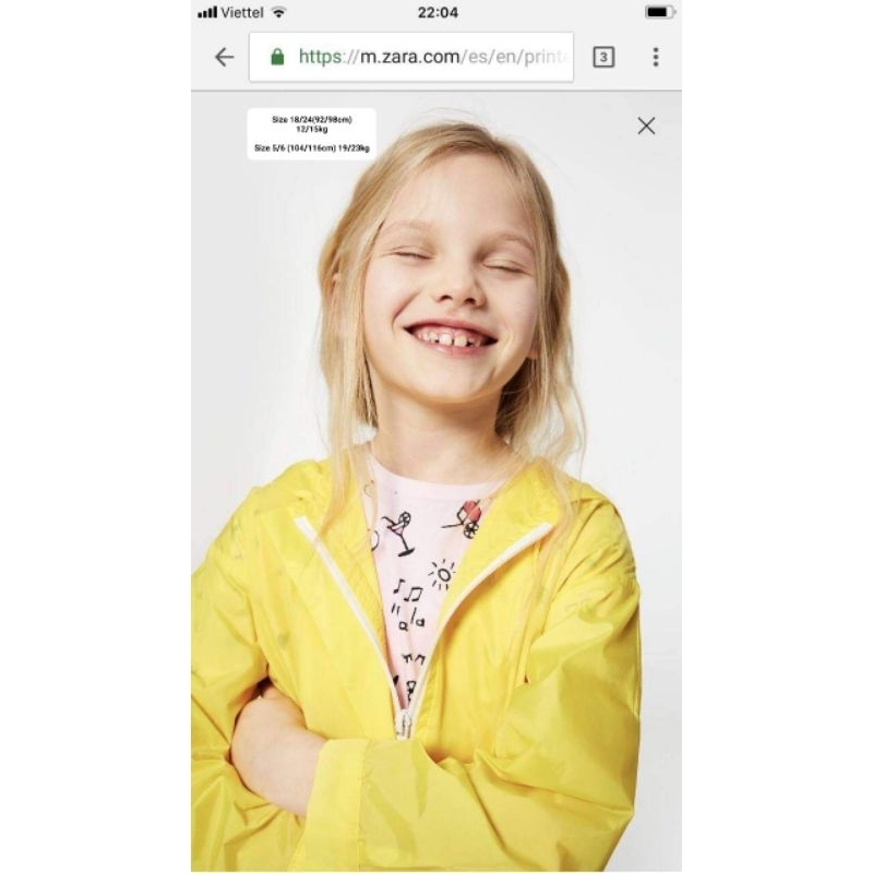 Áo khoác gió zara xuất xịn bé trai, bé gái