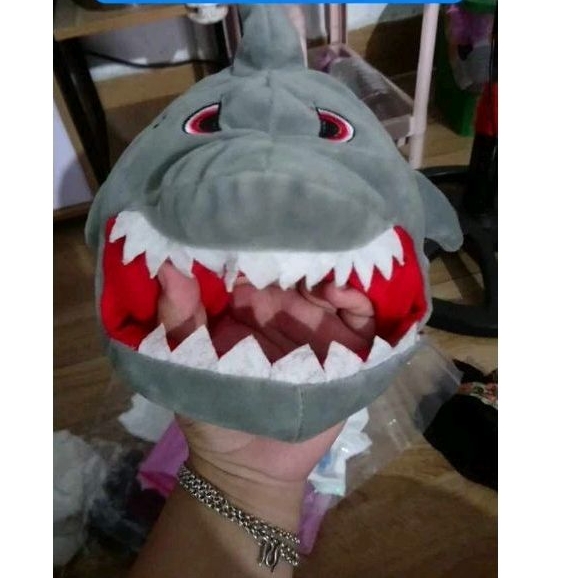 Outfit mũ cá mập cho doll 10-20cm