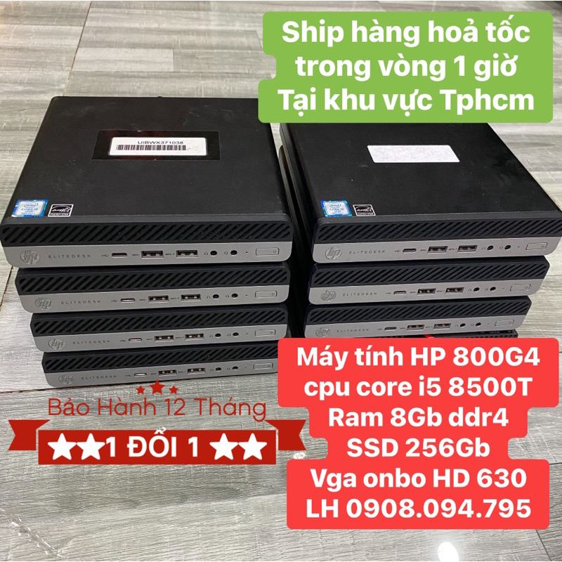 Máy bộ Hp mini Hp800G5 .i5 8400T, Ram 16Gb, ssd 256,nvme 512G