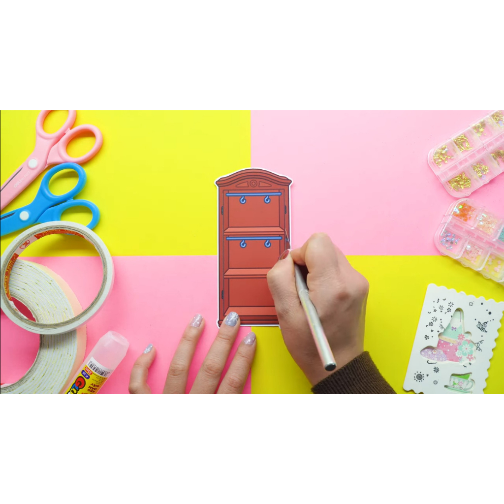 ĐỒ CHƠI NGÔI NHÀ BÚP BÊ GIẤY CẮT THỦ CÔNG DIY - Ngôi nhà của bé Chocolate House In Quiet Book.