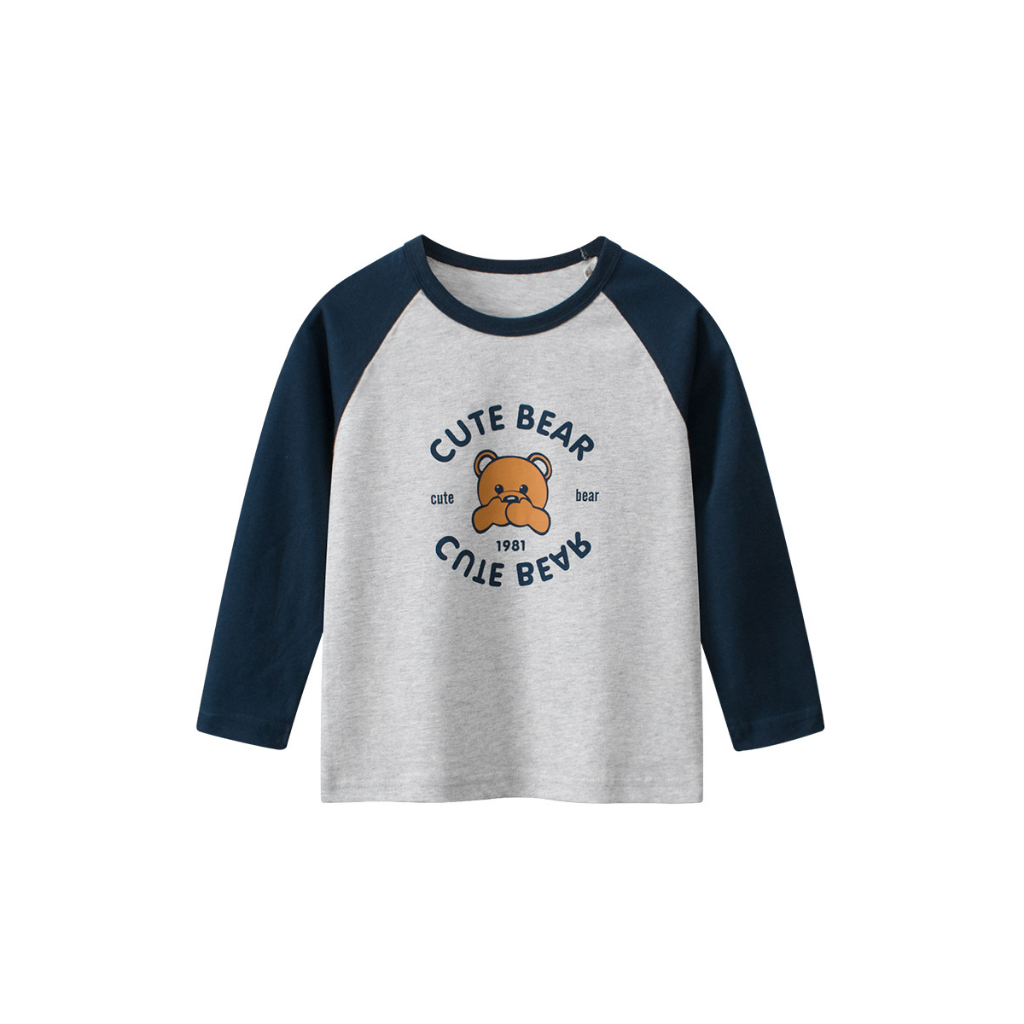 Áo dài tay bé trai Quảng Châu Áo cotton trẻ em kunkid