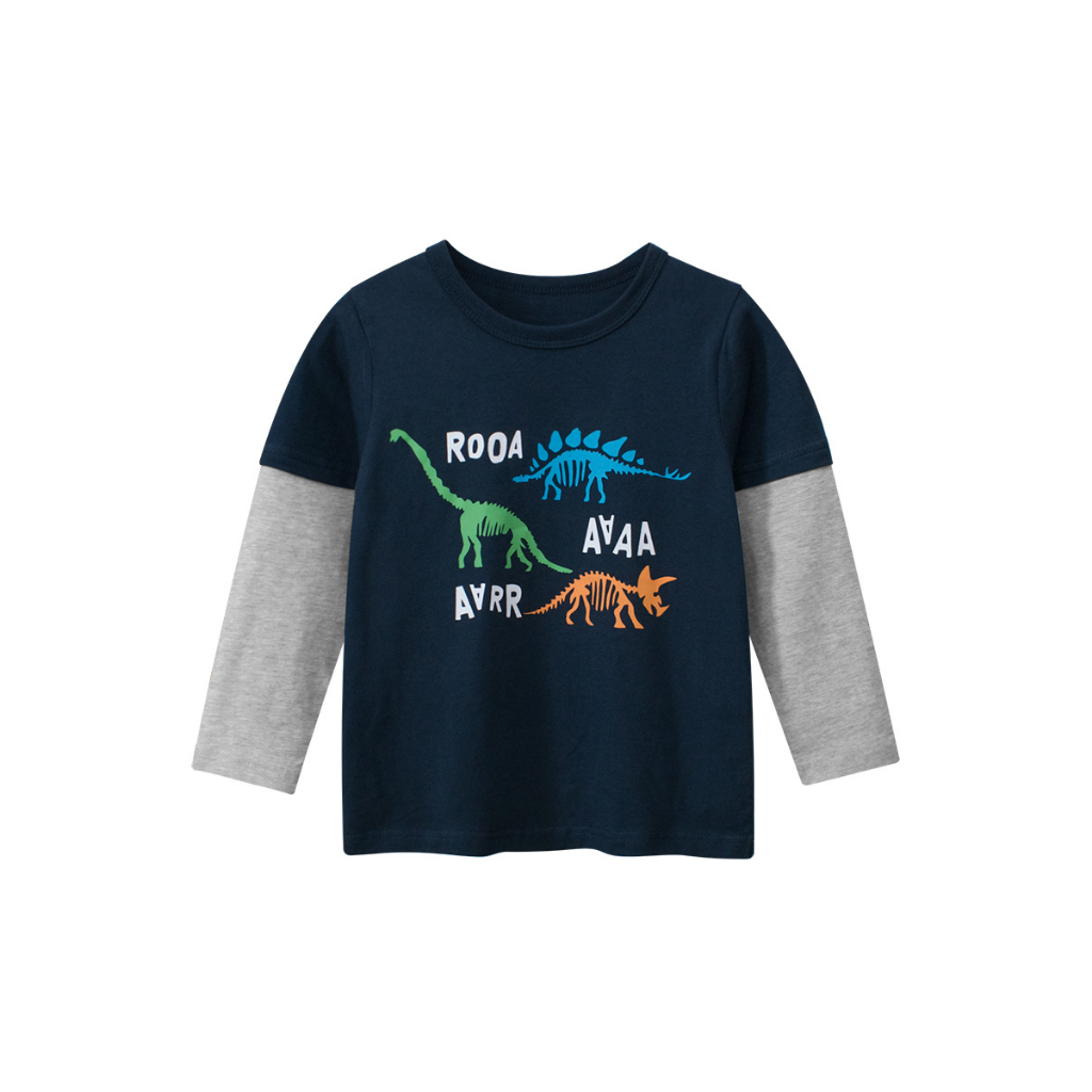 Áo dài tay bé trai Quảng Châu Áo cotton trẻ em kunkid