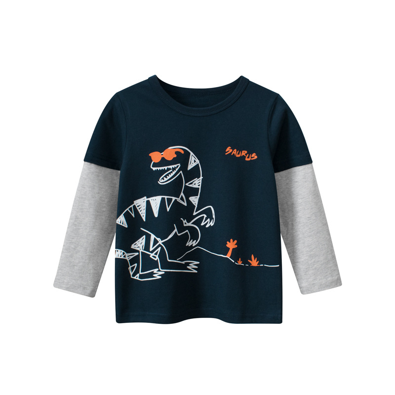 Áo dài tay bé trai Quảng Châu Áo cotton trẻ em kunkid