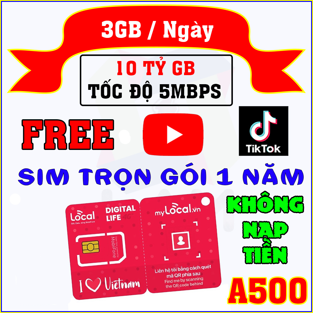 Sim MobiFone Sử Dụng Gói Cước 1 Năm Không Giới Hạn Data, Có Sẵn Gói Cước