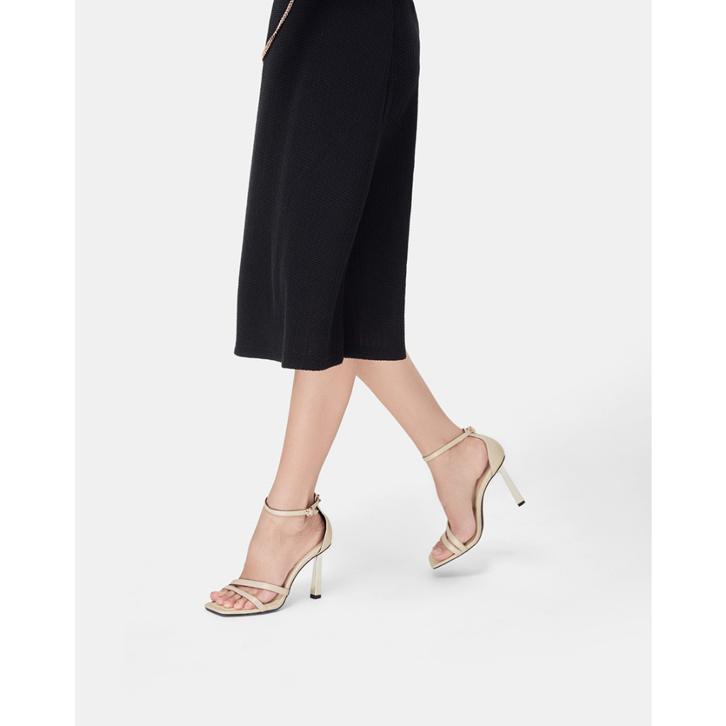 Giày Sandal Nữ 11cm Thời Trang JUNO Gót Thanh Phối Khoá Jn SD11018