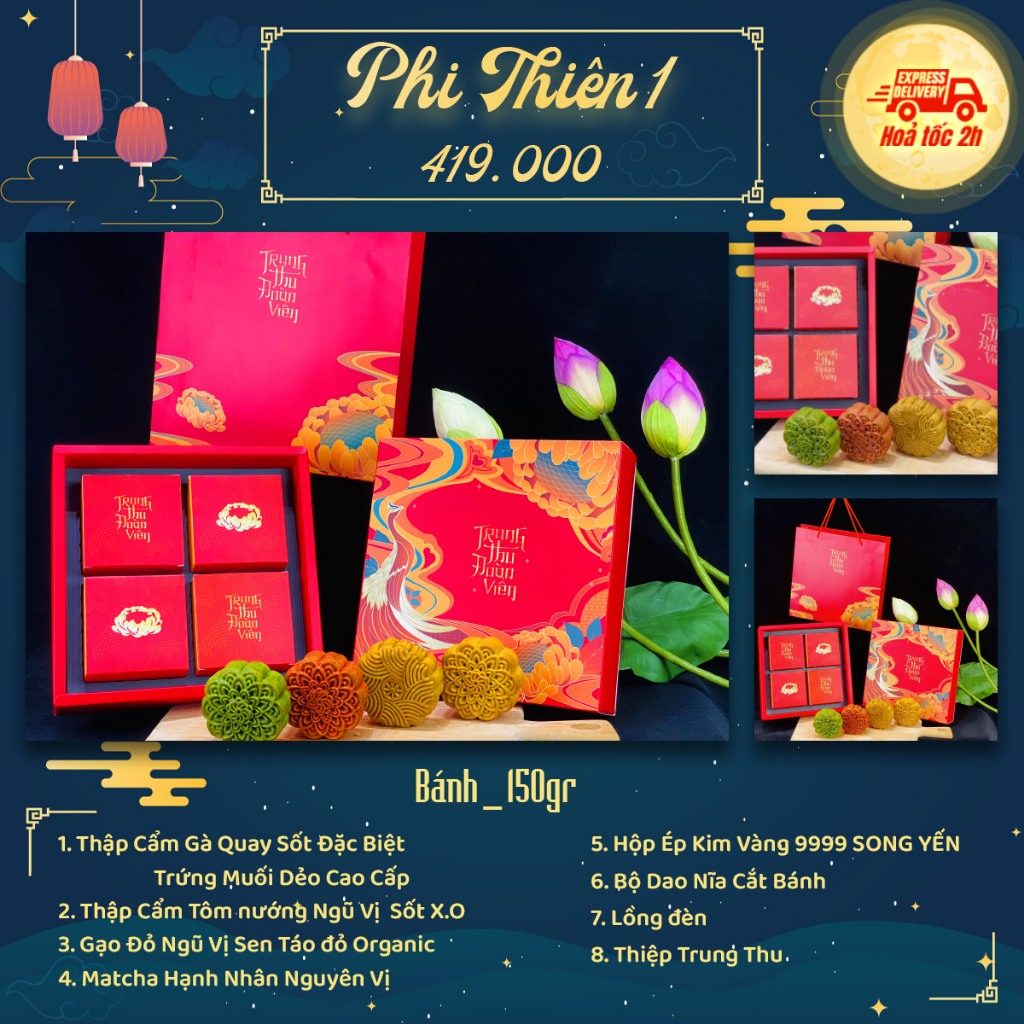 Hộp Quà Bánh Trung Thu Sang Trọng Hafood, Set Quà Tặng Cao Cấp,