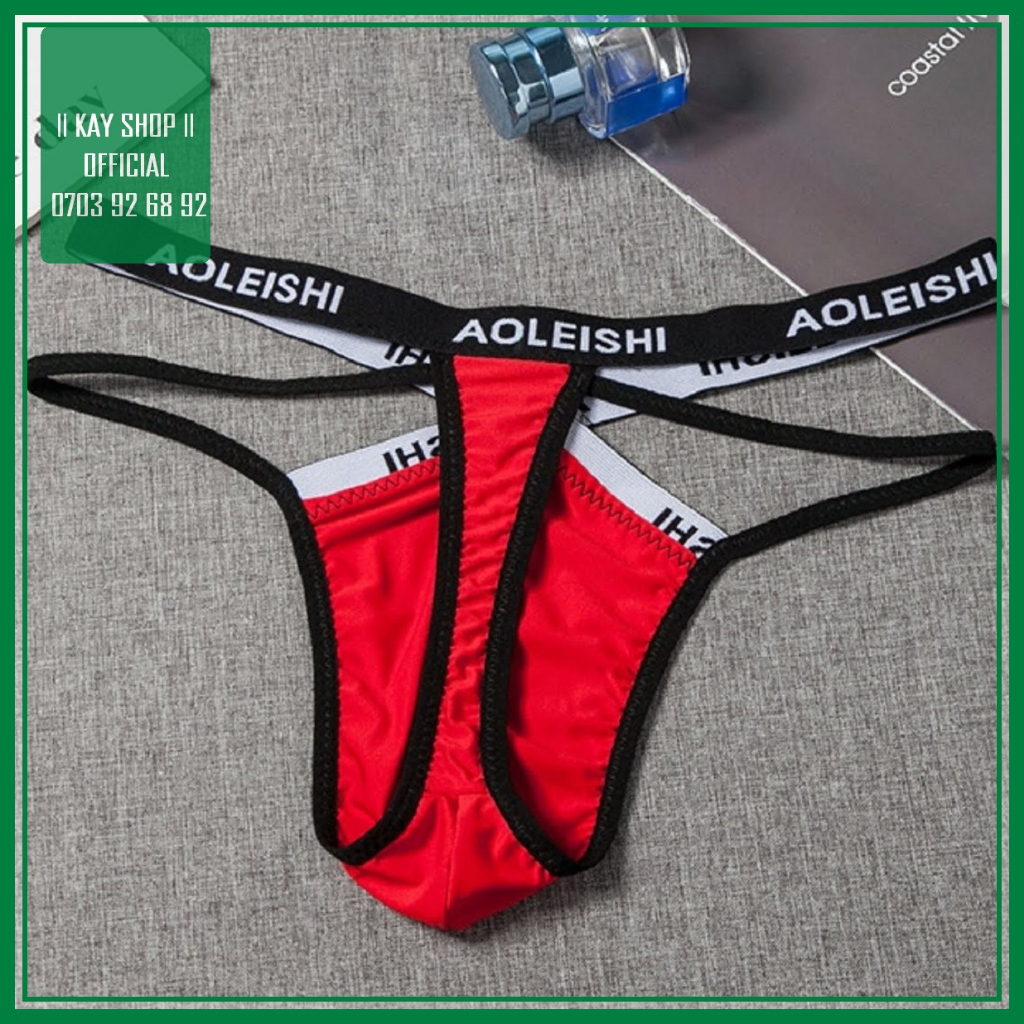 Quần lót lọt khe sexy dây AOLEISHI thun lạnh dành cho nam khoe mông - Quần sịp nam T THONG gợi cảm