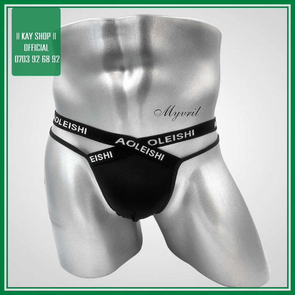 Quần lót lọt khe sexy dây AOLEISHI thun lạnh dành cho nam khoe mông - Quần sịp nam T THONG gợi cảm