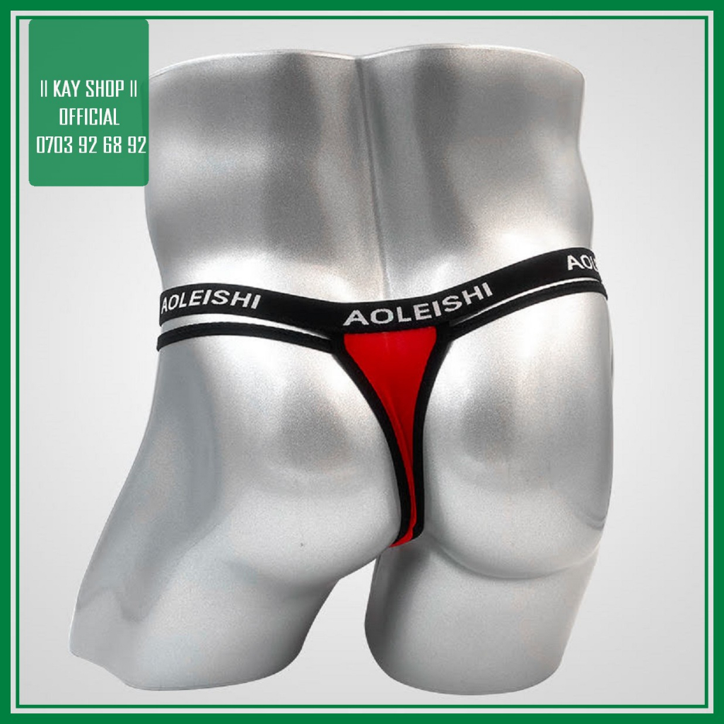 Quần lót lọt khe sexy dây AOLEISHI thun lạnh dành cho nam khoe mông - Quần sịp nam T THONG gợi cảm