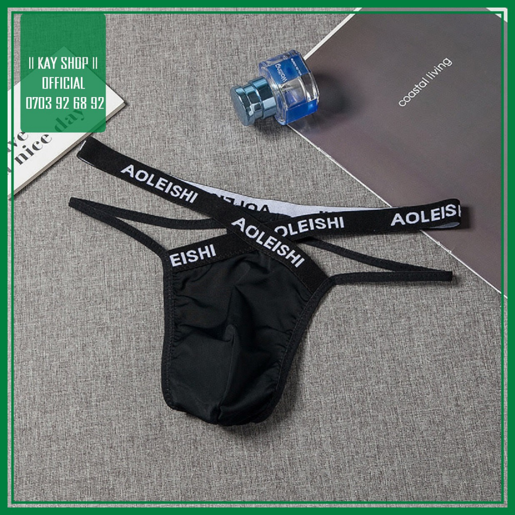 Quần lót lọt khe sexy dây AOLEISHI thun lạnh dành cho nam khoe mông - Quần sịp nam T THONG gợi cảm