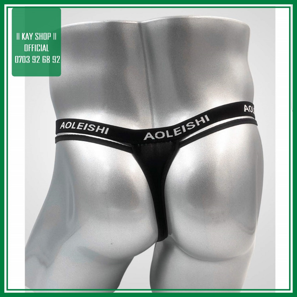 Quần lót lọt khe sexy dây AOLEISHI thun lạnh dành cho nam khoe mông - Quần sịp nam T THONG gợi cảm