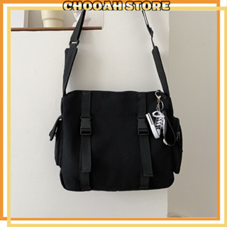 Cặp sách vải nam nữ đi học, túi đeo chéo cá tính CHOOAH CD92