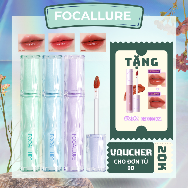 FOCALLURE Son Tint Siêu Căng Bóng Mọng Nước Lâu Trôi