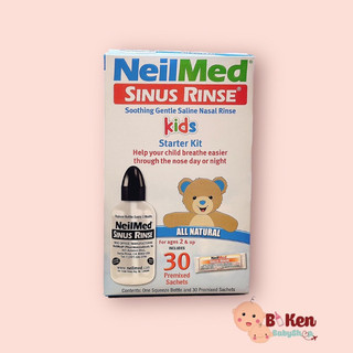 Set bình rửa mũi Neilmed Kid với 30 gói muối