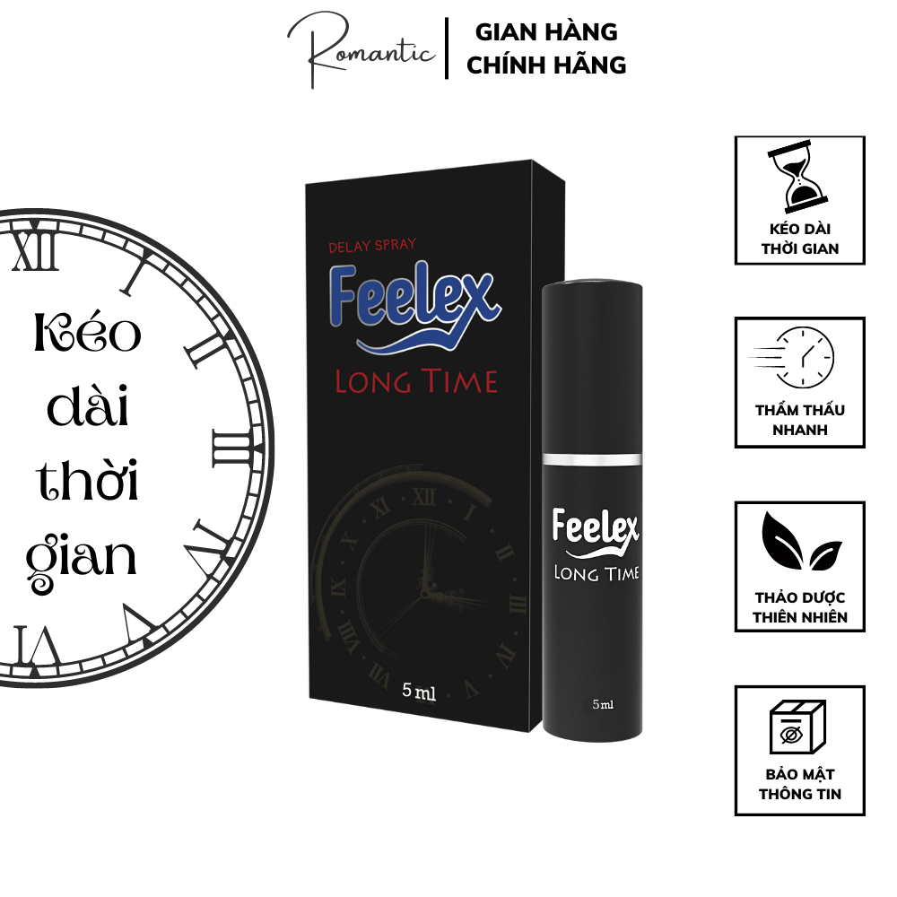 Combo hỗ trợ kéo dài thời gian quan hệ Feelex Long Time và khăn lau Delay Spray an toàn, tiện lợi cho nam giới