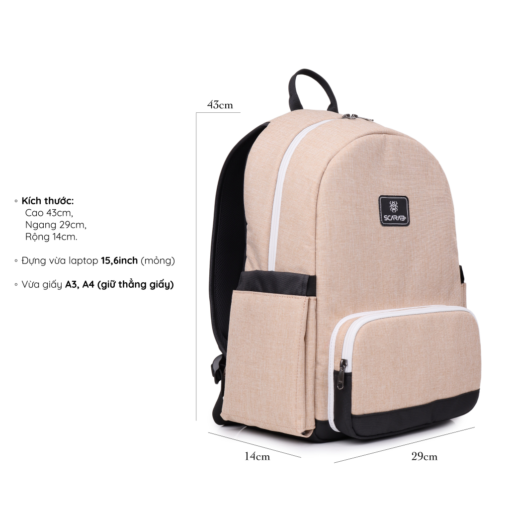 Balo Đi Học SCARAB - LIGHT Backpack Unisex