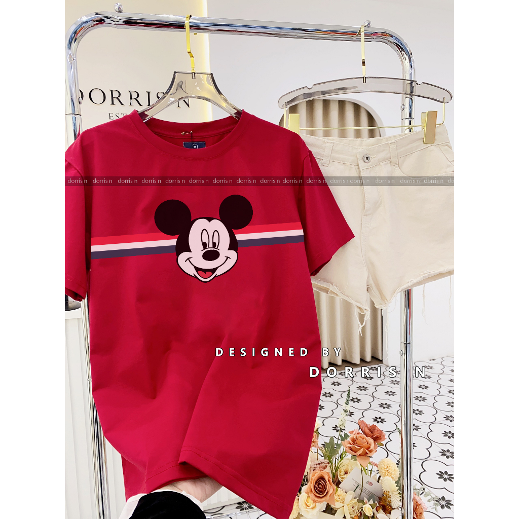 Áo phông thiết kế MICKEY 3 VIỀN trẻ trung hiện đại năng động DORRIS N