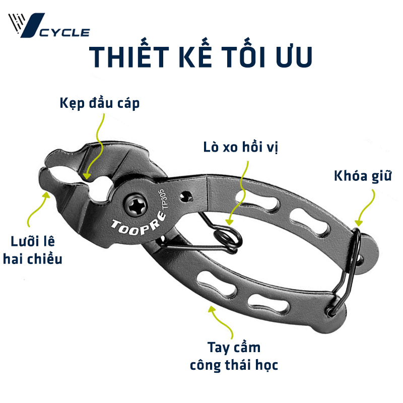 Bộ dụng cụ tháo xích xe đạp chuyên dụng Toopre| Kìm tháo xích xe đạp, đục tháo mắt xích xe đạp