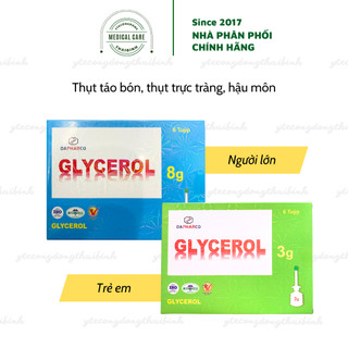 Gel thụt táo bón GLYCEROL thụt hậu môn cho người lớn và trẻ em giúp giảm táo bón nhanh chóng an toàn hiệu quả