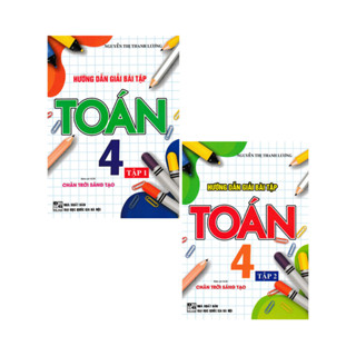 Sách - Combo Hướng Dẫn Giải Bài Tập Toán 4 - Tập 1 + 2 (Bám Sát SGK Chân Trời Sáng Tạo) (Bộ 2 Cuốn) - HA