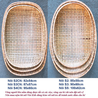 Nôi tre cho bé nằm võng khỏi cong lưng - Sỉ Nôi tre nằm võng 90cm