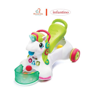 Xe tập đi hình thú INFANTINO - Walk & Ride Elephant cho bé phát triển vân động - Monnie Kids