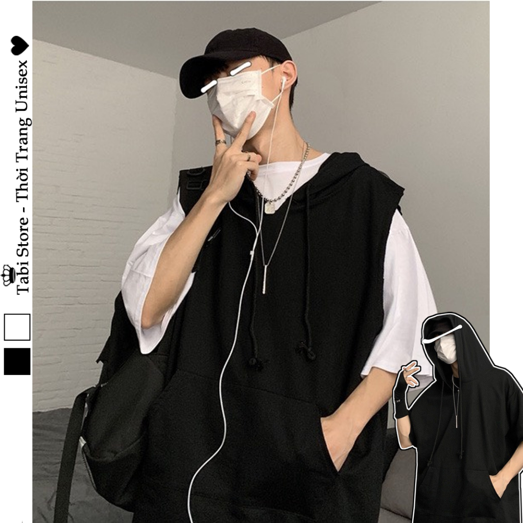 Áo Hoodie Tay Lỡ Form Rộng Cotton Unisex Dưới 75kg