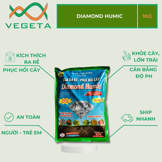 [ Chất Lượng ] Humic 70-75% Diamond Cuốc Vàng 1kg - Kích Thích Ra Rễ - Phục Hồi Cây Trồng - Trộn Chung Với Giá Thể Đất