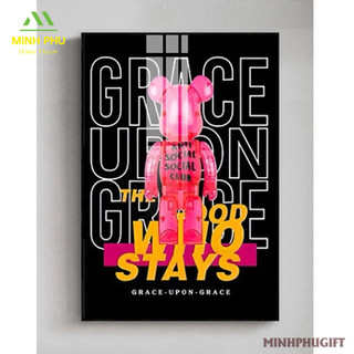 Tranh Treo Tường Bearbrick Hiện Đại - Tranh Laminate Tráng Gương