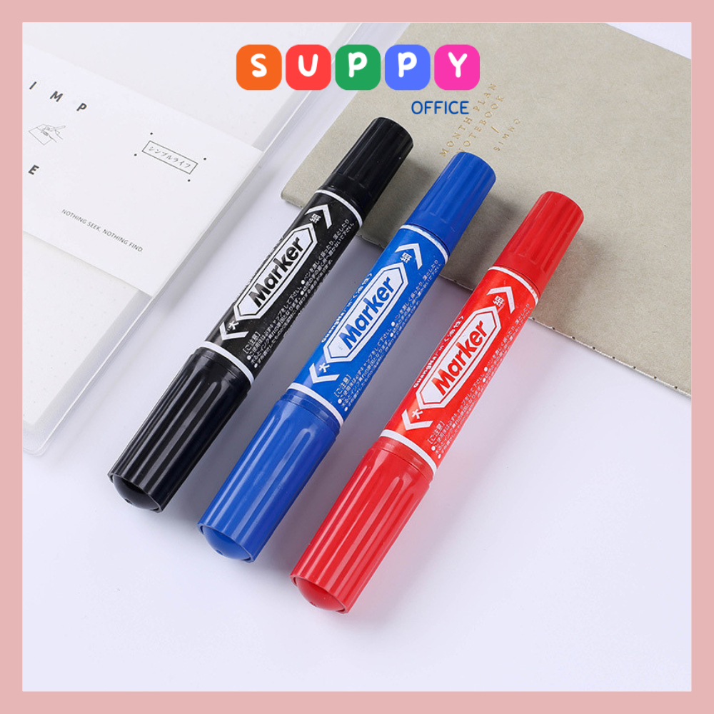 Bút lông dầu 2 đầu to Suppy viết bảng, đánh dấu, tô vẽ