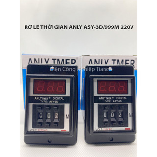 Rơle thời gian Anly ASY-3D 999S 99S 999M 99M 999H 99H 220V 24VDC kèm đế