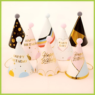 Mũ chóp đội đầu Happy Birthday phụ kiện tiệc sinh nhật dễ thương