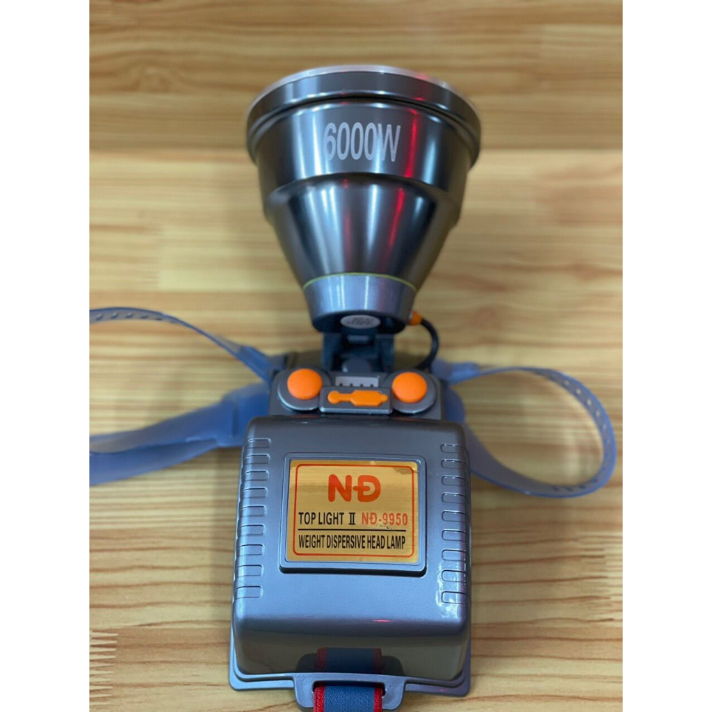Đèn pin đội đầu 9950 - 6000W,  9110 - 9000w dùng pinlithium, tầm chiếu sáng mạnh xa, 3 chế độ sáng