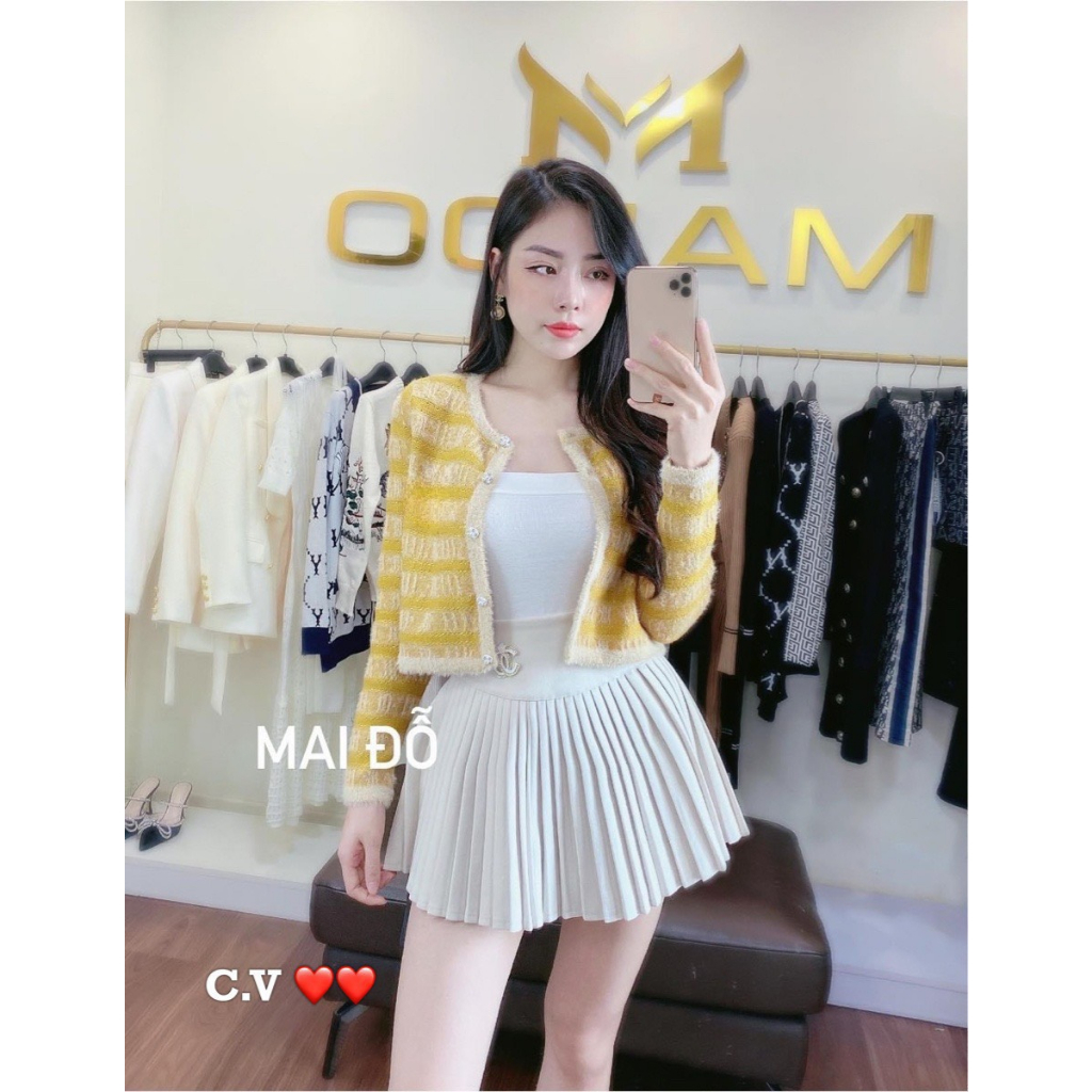 Áo cardigan len crotop hàng QCL1