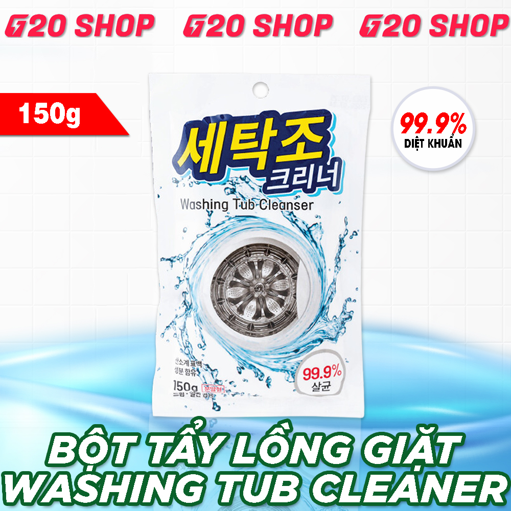 Bột tẩy lồng máy giặt BND Hàn Quốc Washing Tub Cleaner 99% diệt khuẩn 150g