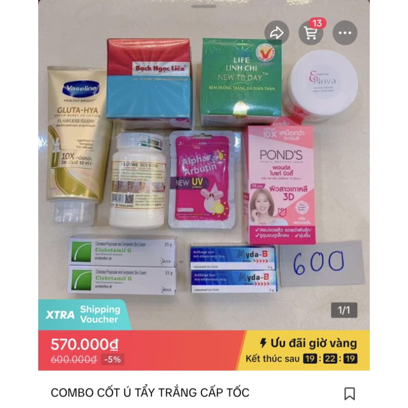 COMBO 9 món CỐT Ủ TẨY TRẮNG CẤP TỐC