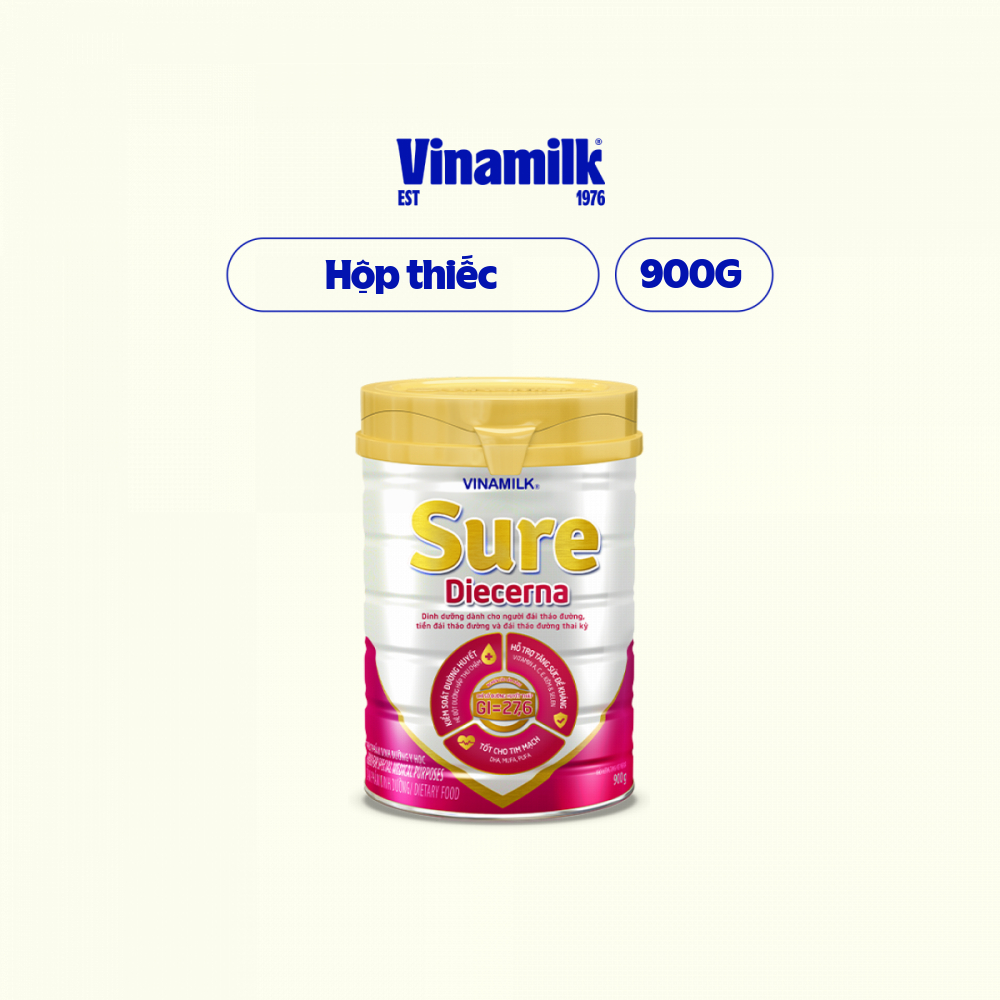 Sữa bột Dành cho người tiểu đường Vinamilk Sure Diecerna 900g