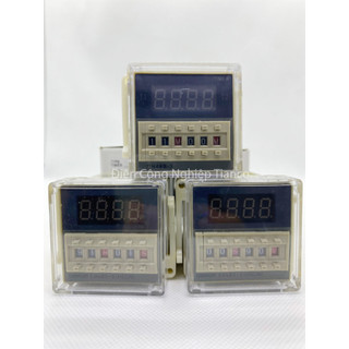 ( Tặng kèm đế ) Rơ le thời gian luân phiên DH48S-S Timer hẹn giờ DH48S-S 12VDC 24VDC 220V luân phiên