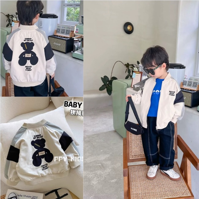 ÁO KHOÁC GIÓ NHẸ UNISEX CHO BÉ TRAI, BÉ GÁI 8KG-22KG (2 ĐẾN 8 TUỔI) THU ĐÔNG GIÁ RẺ CHO BÉ