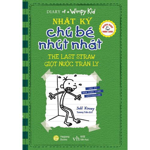 Sách Nhật Ký Chú Bé Nhút Nhát tập 3: Giọt Nước Tràn Ly - Phiên bản song ngữ Việt-Anh