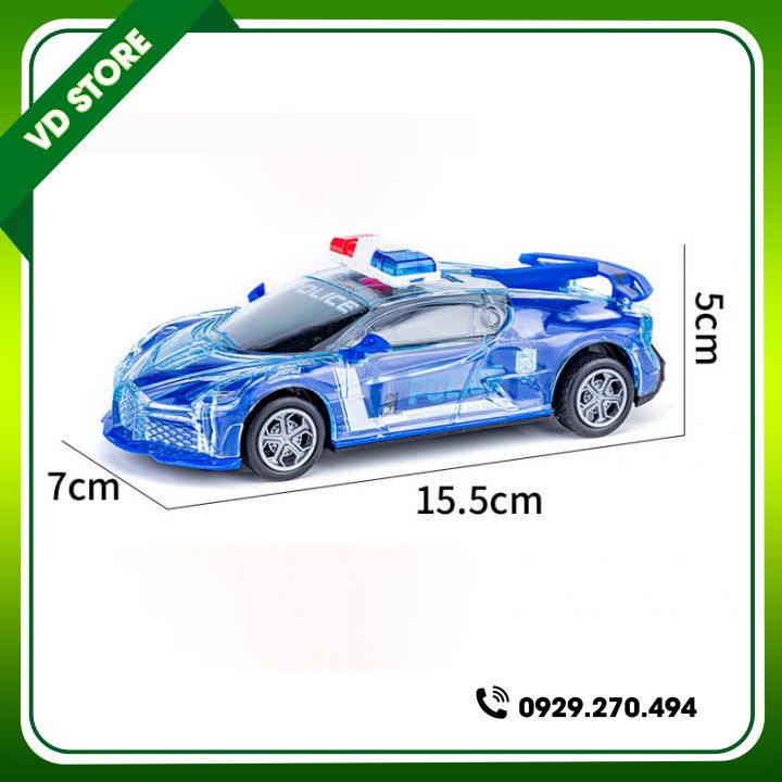 Đồ Chơi Ô tô Bugatti Chạy Pin Phát Sáng Tự Di Chuyển Có Đèn Nhạc - Tặng Pin AA